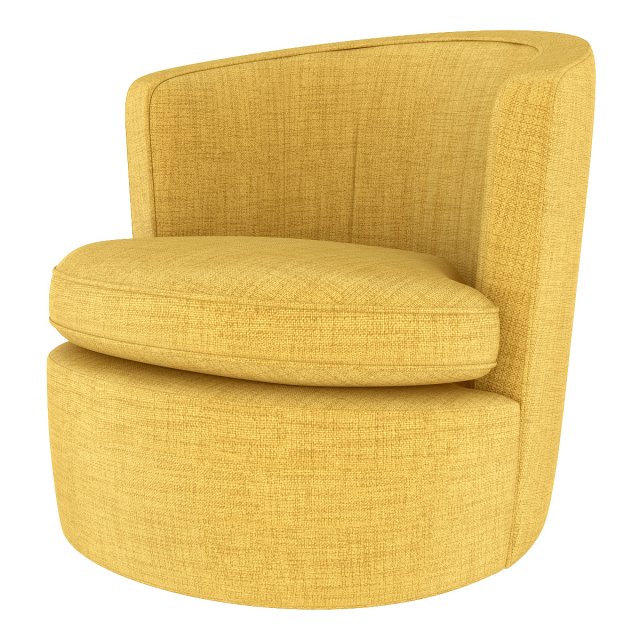 chita oversized swivel chair 3D 模型 .c4d .max .obj .3ds .fbx .stl .blend
