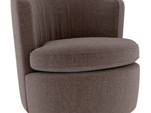 chita oversized swivel chair 3D 模型