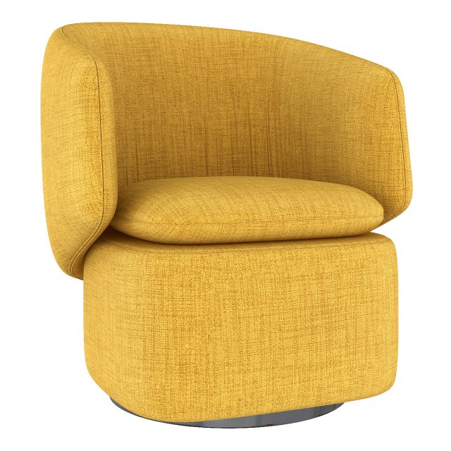 crescent swivel chair 3D Model .c4d .max .obj .3ds .fbx .stl .blend 