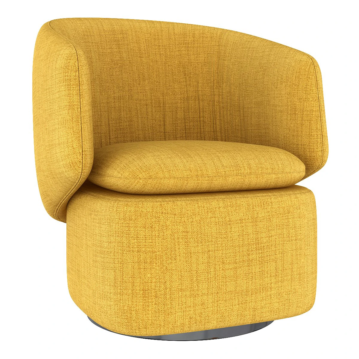 crescent swivel chair 3D Model .c4d .max .obj .3ds .fbx .stl .blend 