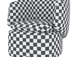 crescent swivel chair 3D Model