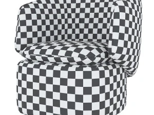 crescent swivel chair 3D Model