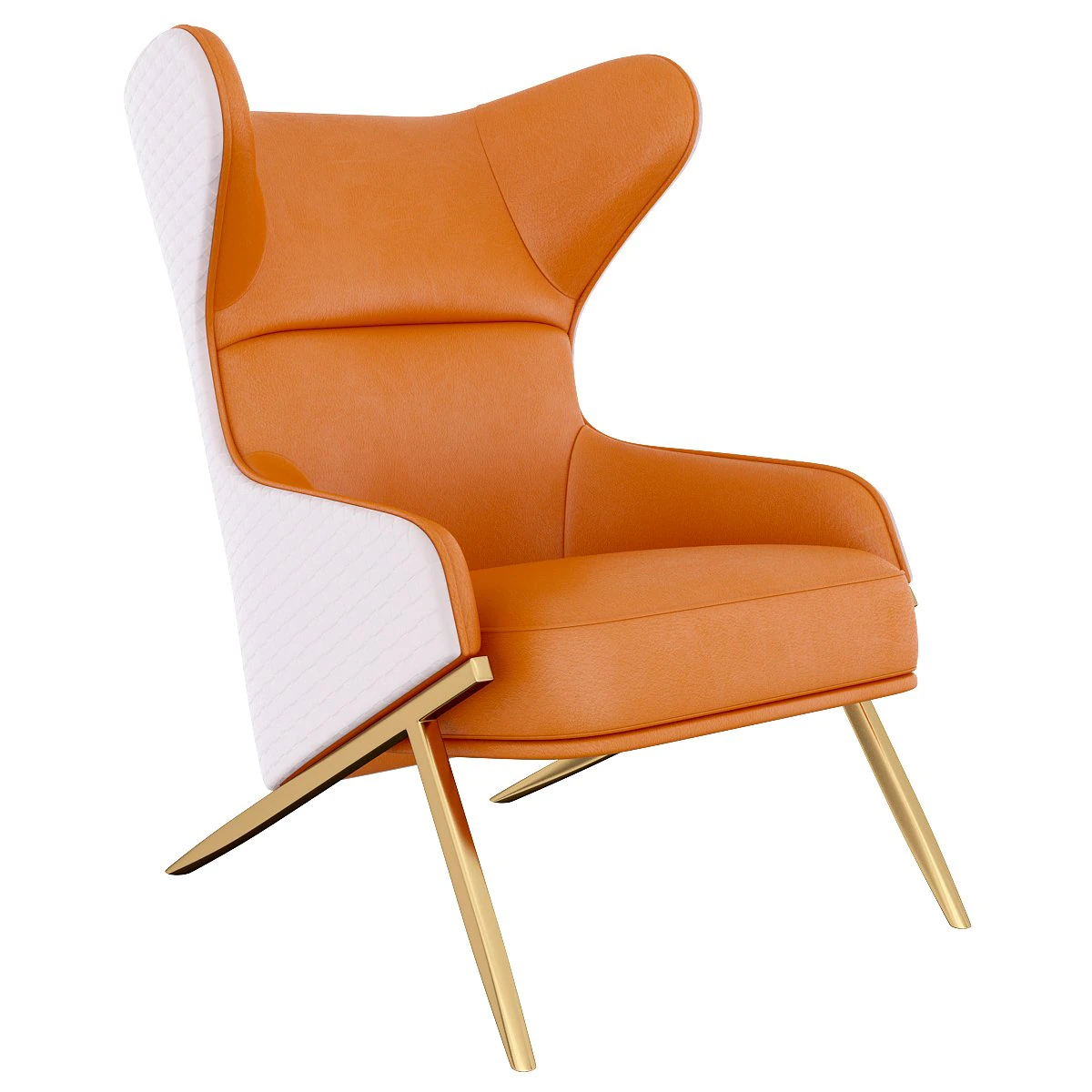 don vito armchair orange 3D Model .c4d .max .obj .3ds .fbx .stl .blend