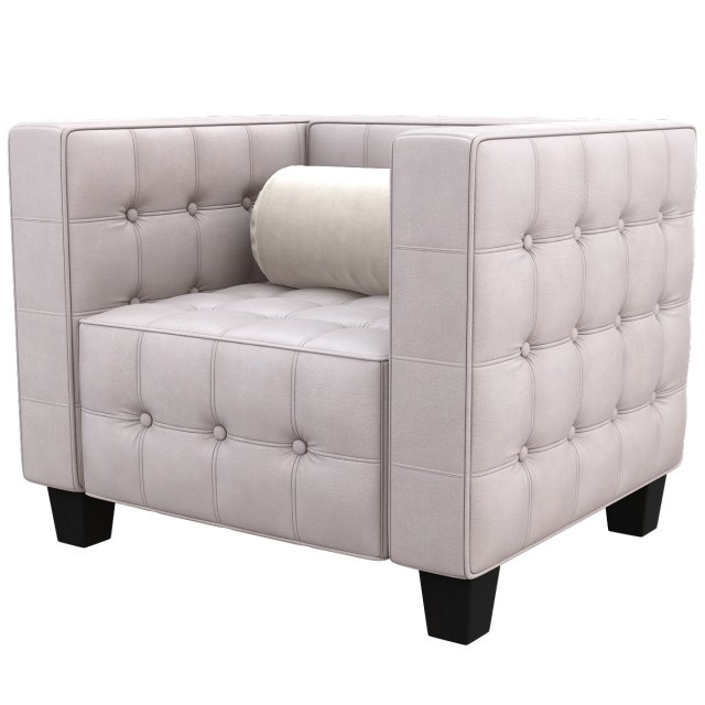 el sillon kubus de lilly reich josef hoffmann armchair 3D Model .c4d .max .obj .3ds .fbx .stl .blend 