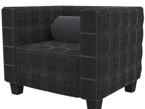 el sillon kubus de lilly reich josef hoffmann armchair 3D Model