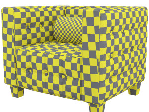 el sillon kubus de lilly reich josef hoffmann armchair 3D Model