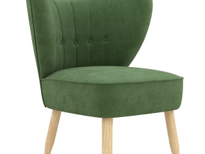 fitz chair wool light grey dark mobile Model 3D