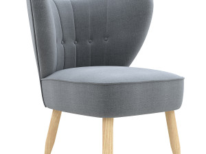 fitz chair wool light grey dark mobile Model 3D