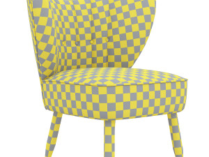 fitz chair wool light grey dark mobile Model 3D