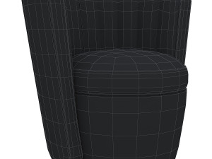 fluted deco tub chair linley 3D मॉडल