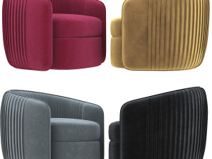 furniture-cart-small-space-deep-navy-blue-accent-chair-2014 Model 3D