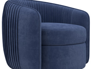 furniture-cart-small-space-deep-navy-blue-accent-chair-2014 Modelo 3D
