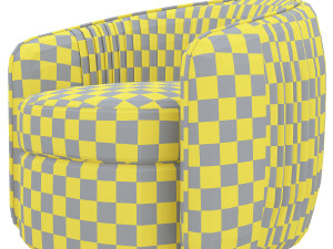 furniture-cart-small-space-deep-navy-blue-accent-chair-2014 Modelo 3D