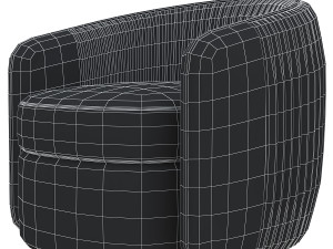 furniture-cart-small-space-deep-navy-blue-accent-chair-2014 Modelo 3D