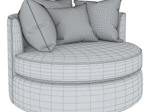 grey swivel accent chair-373-c Modelo 3D