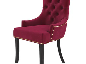 hella gron velours stol met soort ben 3D Model