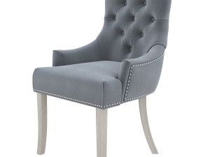hella gron velour stol med sorte ben 3Dモデル