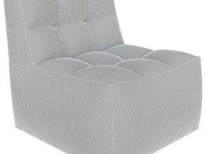home republic otis snow boucle lounge chair 3Dモデル