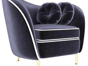 kooper seater armchair deep 3D Model