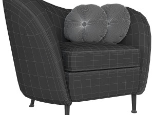 kooper seater armchair deep 3D Model