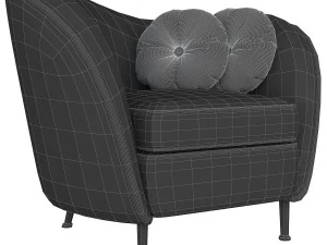 kooper seater armchair deep 3D Model