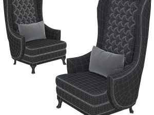 kursi teras mewah klasik modern 3D Model