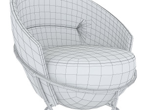 lu powdery armchair Modèle 3D