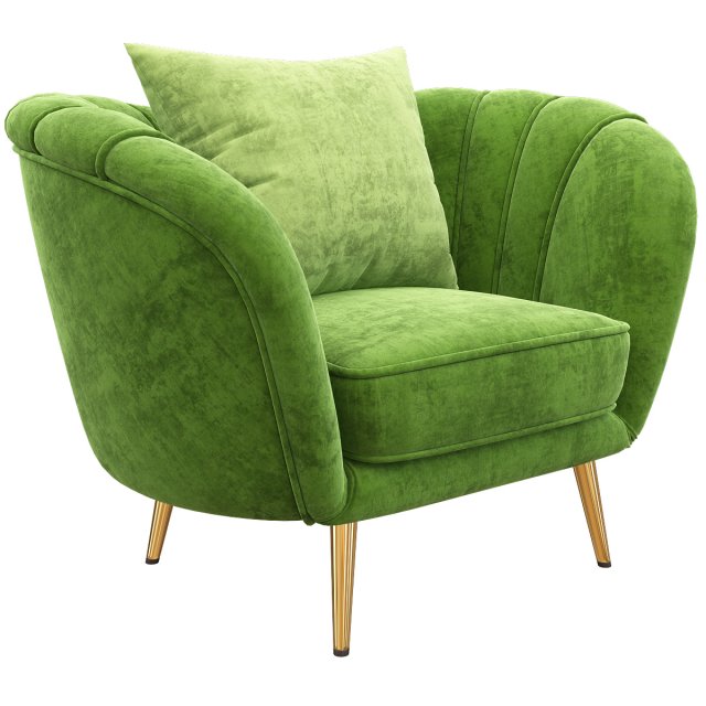 meridian margo 622 accent chair 2 pcs in navy blue 3D मॉडल .c4d .max .obj .3ds .fbx .stl .blend 