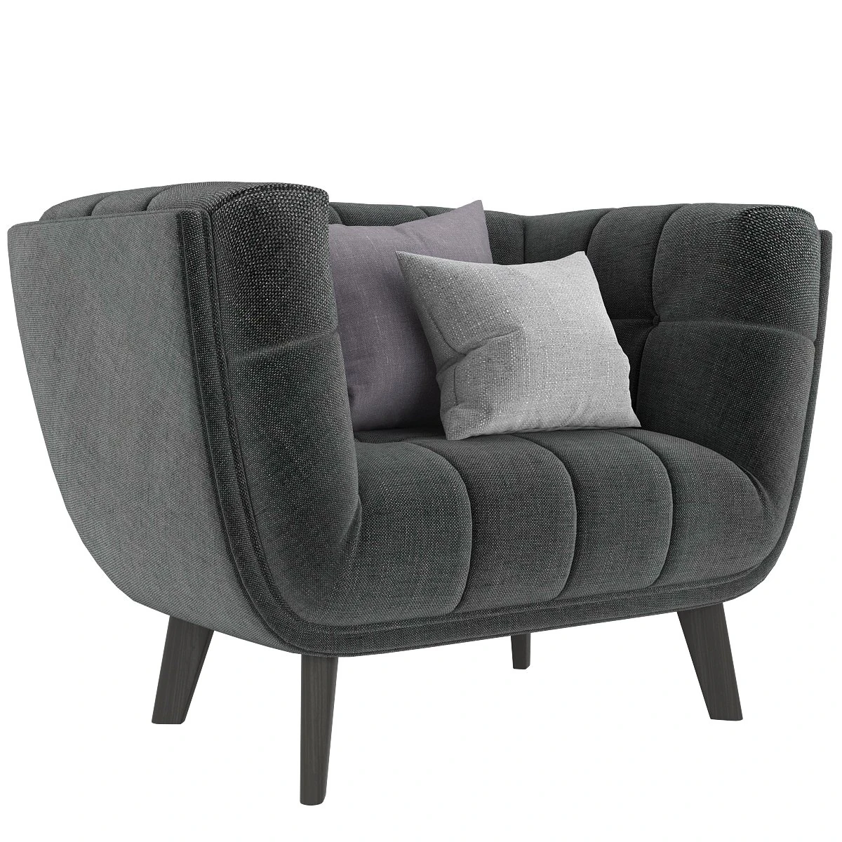 modway bestow upholstered fabric armchair 3D Model .c4d .max .obj .3ds .fbx .stl .blend 