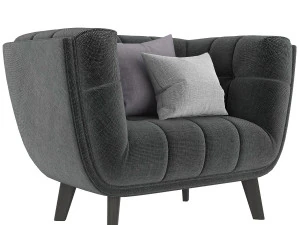 modway bestow upholstered fabric armchair 3D Model