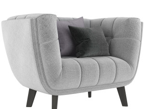 modway bestow upholstered fabric armchair 3D Модель
