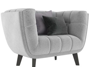 modway bestow upholstered fabric armchair 3D Model