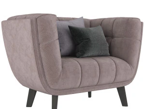 modway bestow upholstered fabric armchair 3D Model