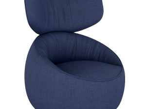 moooi-hana-low-back-armchair-wingback-liscio 3Dモデル