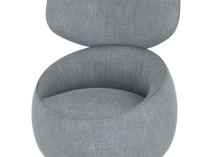 moooi-hana-low-back-armchair-wingback-liscio 3D Model