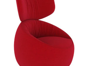 moooi-hana-low-back-armchair-wingback-liscio 3D Model