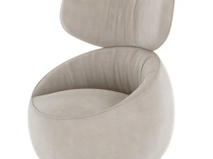 moooi-hana-low-back-armchair-wingback-liscio 3D Model