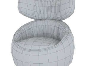 moooi-hana-low-back-armchair-wingback-liscio 3Dモデル