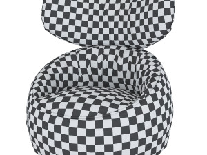 moooi-hana-low-back-armchair-wingback-liscio 3Dモデル
