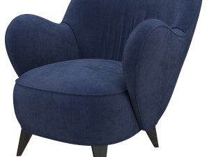 pair of vladimir kagan mid century barrel chairs designed documented 3D Model