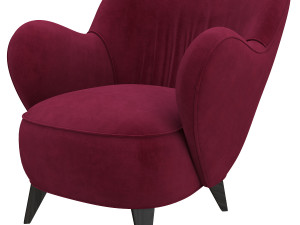 pair of vladimir kagan mid century barrel chairs designed documented Model 3D