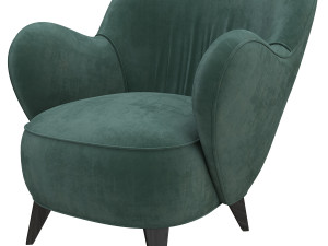 pair of vladimir kagan mid century barrel chairs designed documented Model 3D