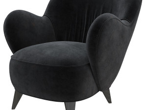 pair of vladimir kagan mid century barrel chairs designed documented Model 3D
