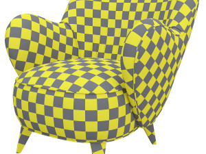 pair of vladimir kagan mid century barrel chairs designed documented Model 3D