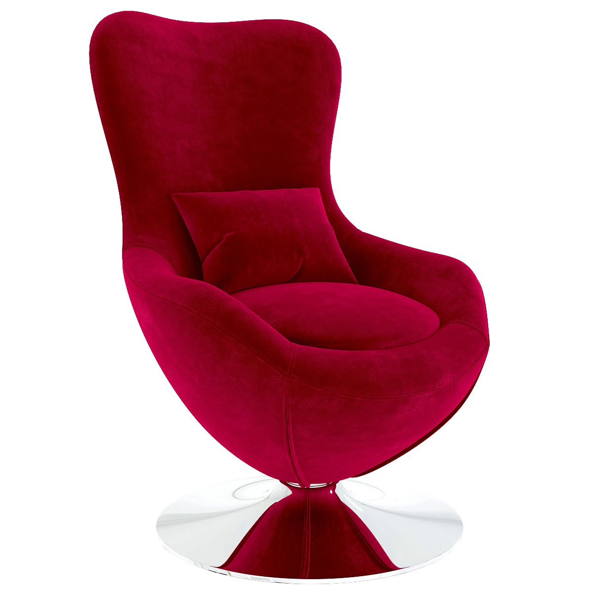 poltrona girevole salotto rossa 3D Model .c4d .max .obj .3ds .fbx .stl .blend 