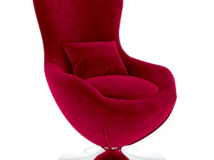 Poltrona Girevole Salotto Rossa 3D Modell