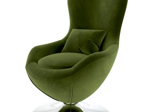 poltrona girevole salotto rossa 3D Model