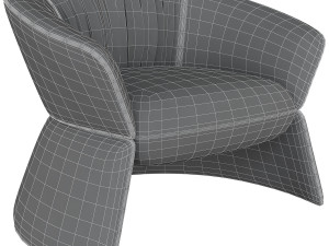 swale high armchair and designer furniture 3D Model