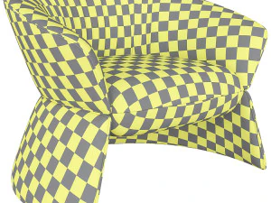 swale high armchair and designer furniture 3D Model