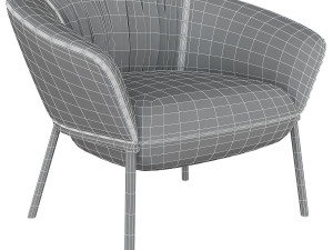swale high armchair and designer furniture 3D मॉडल